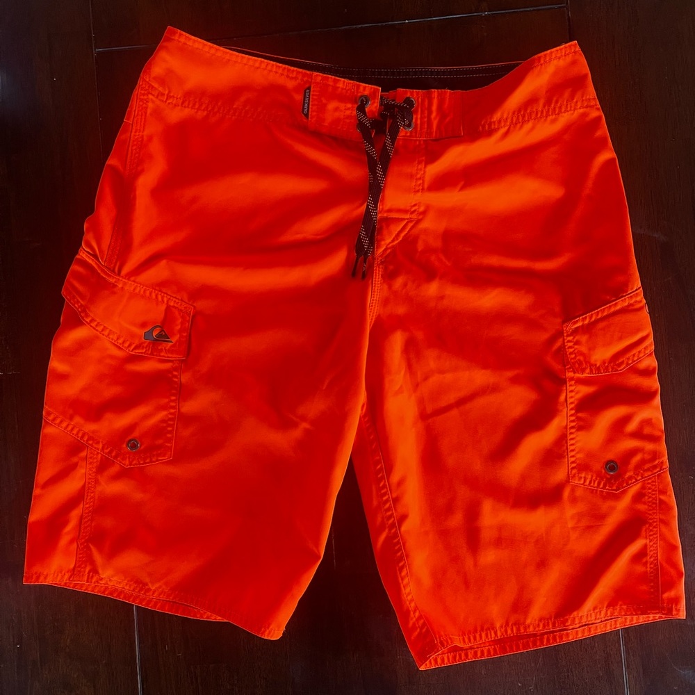 Quicksilver Men’s Orange Board Shorts Size 31